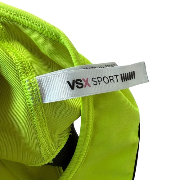 Victoria's Secret VSX Sport Neon Green Sports Bra Size L Gym Training Running - Picture 4 of 6